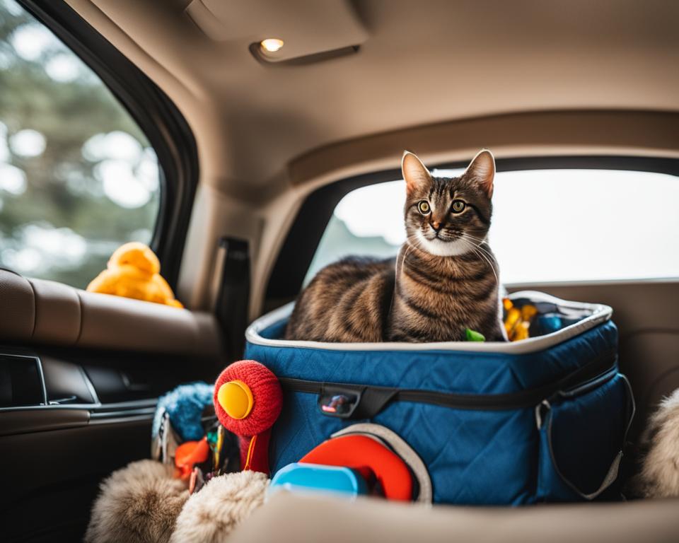 how to travel with cats in a car