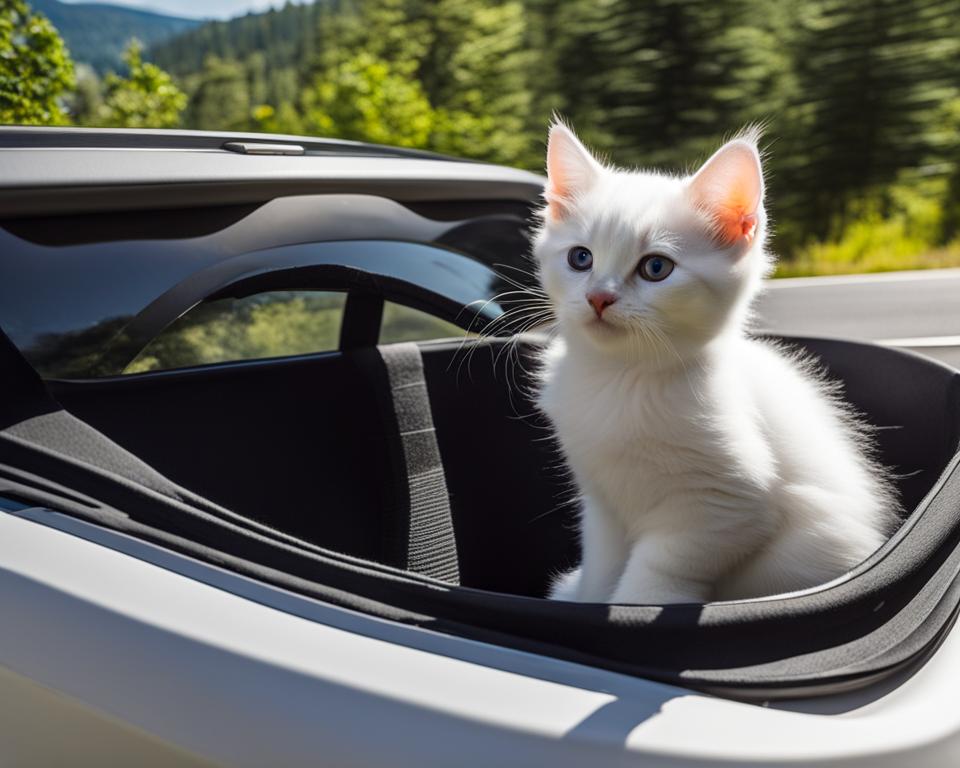 traveling with kittens in a car