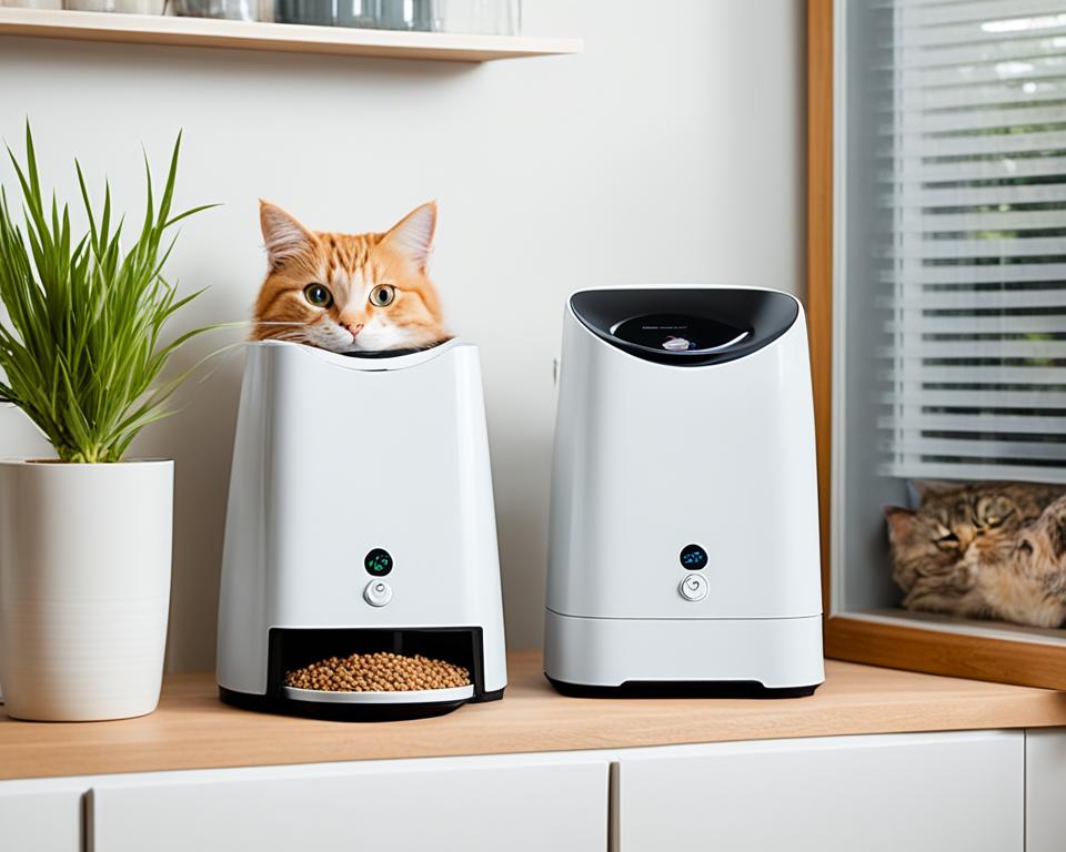 FEELNEEDY Automatic Cat Feeder for 2 Cats