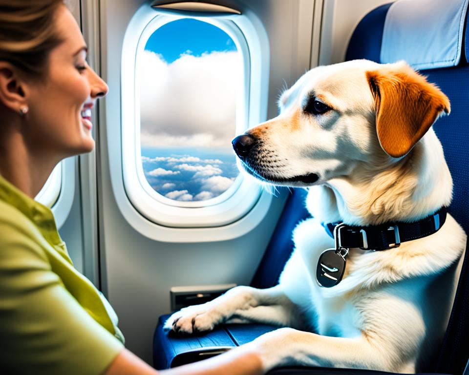 can my dog sit on my lap during a flight