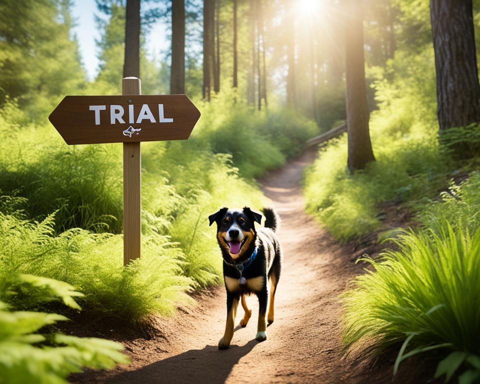 Dog hiking trails