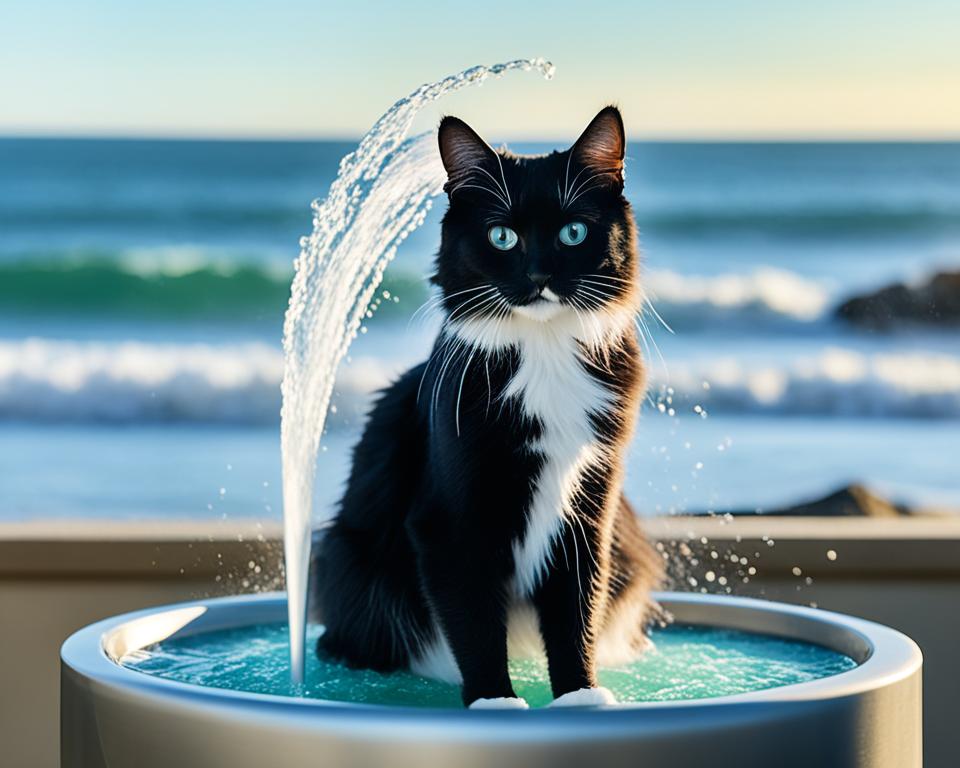 PetSafe Seaside Fountain as a hydration station for cats