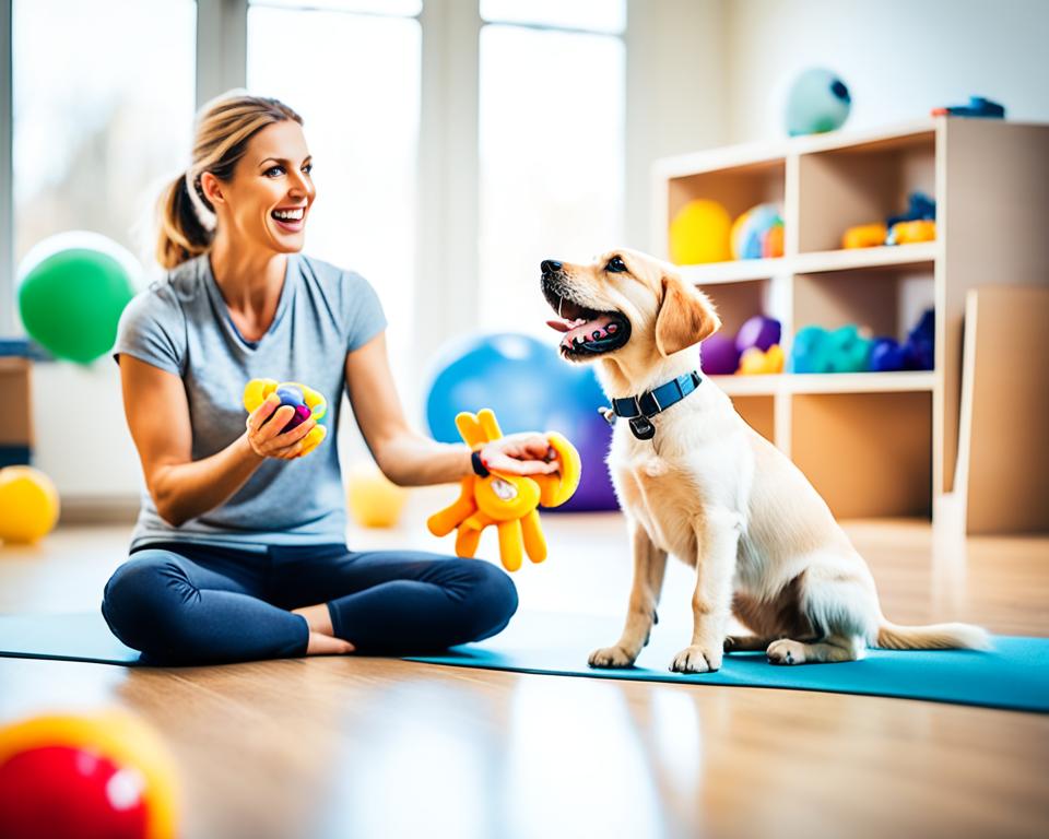 Positive reinforcement training for puppies