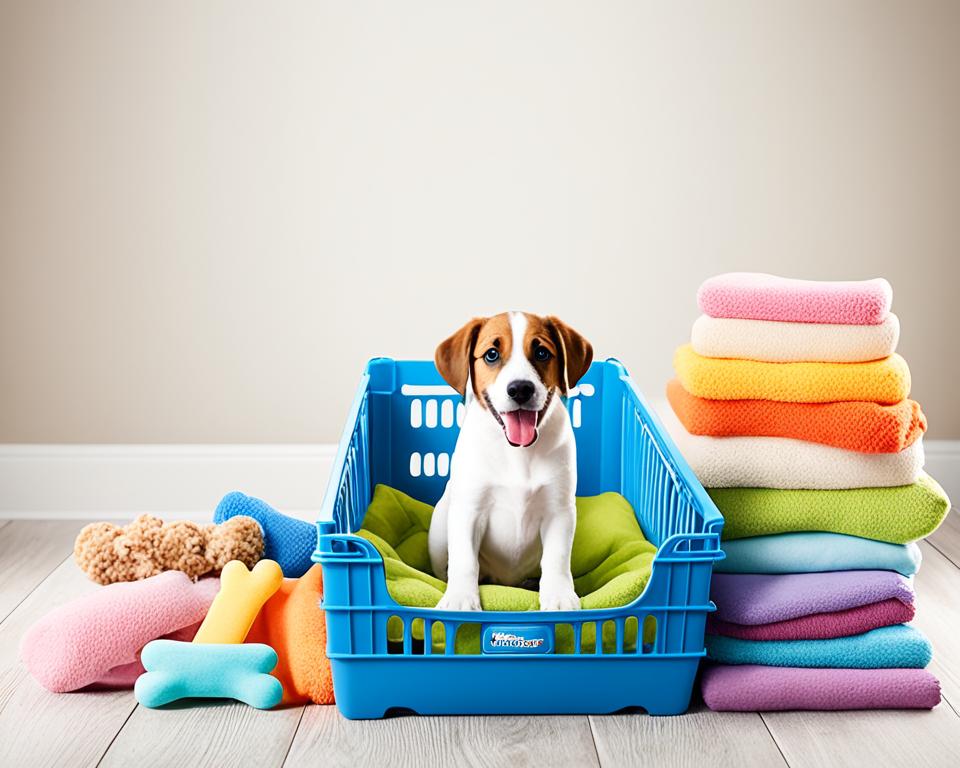 Puppy crate training supplies