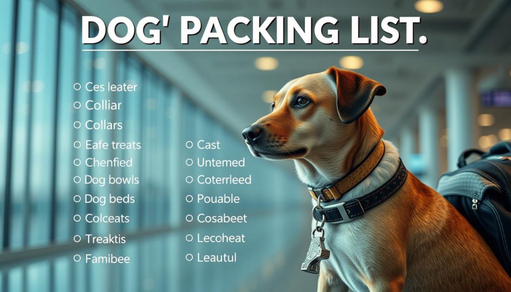 dog packing list