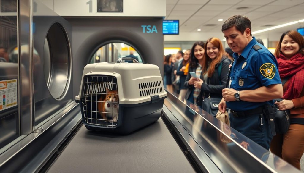 airport security with cats