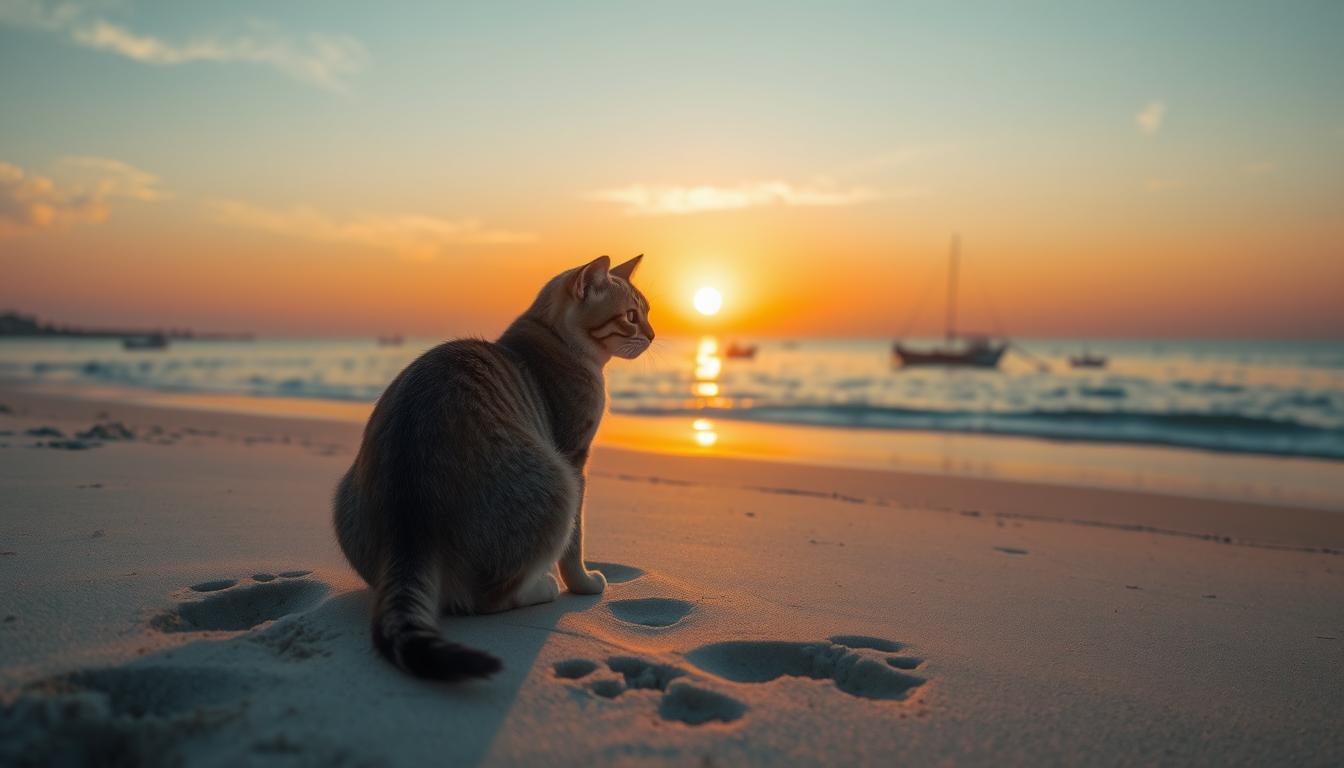 cat lost on vacation