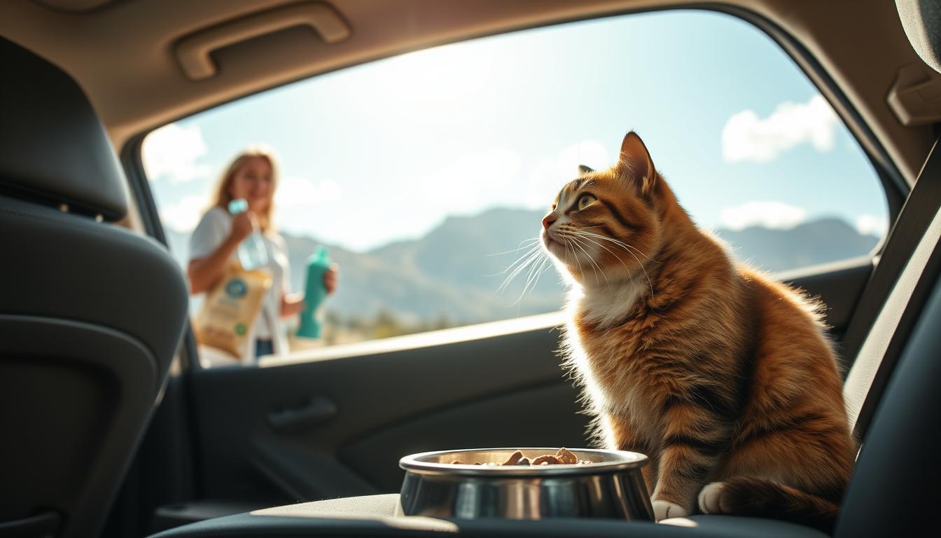 cat travel feeding