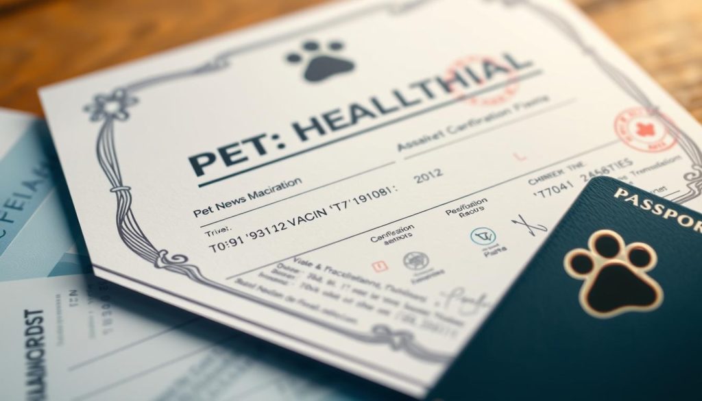 pet health certificates for travel