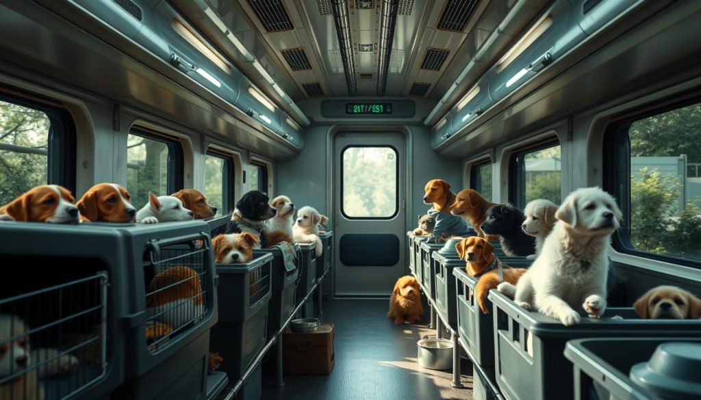 pet train travel