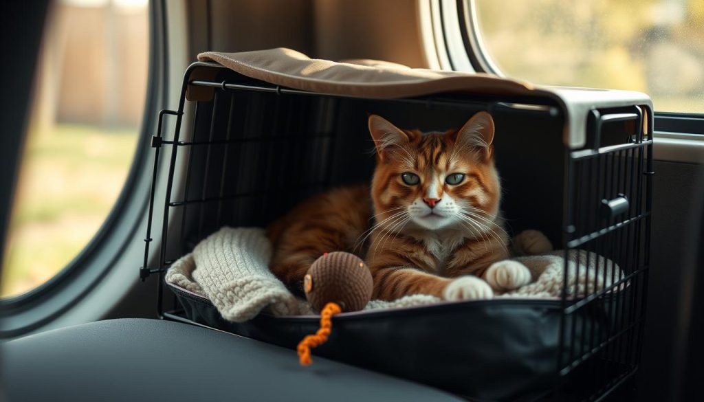 senior cat crate preparation