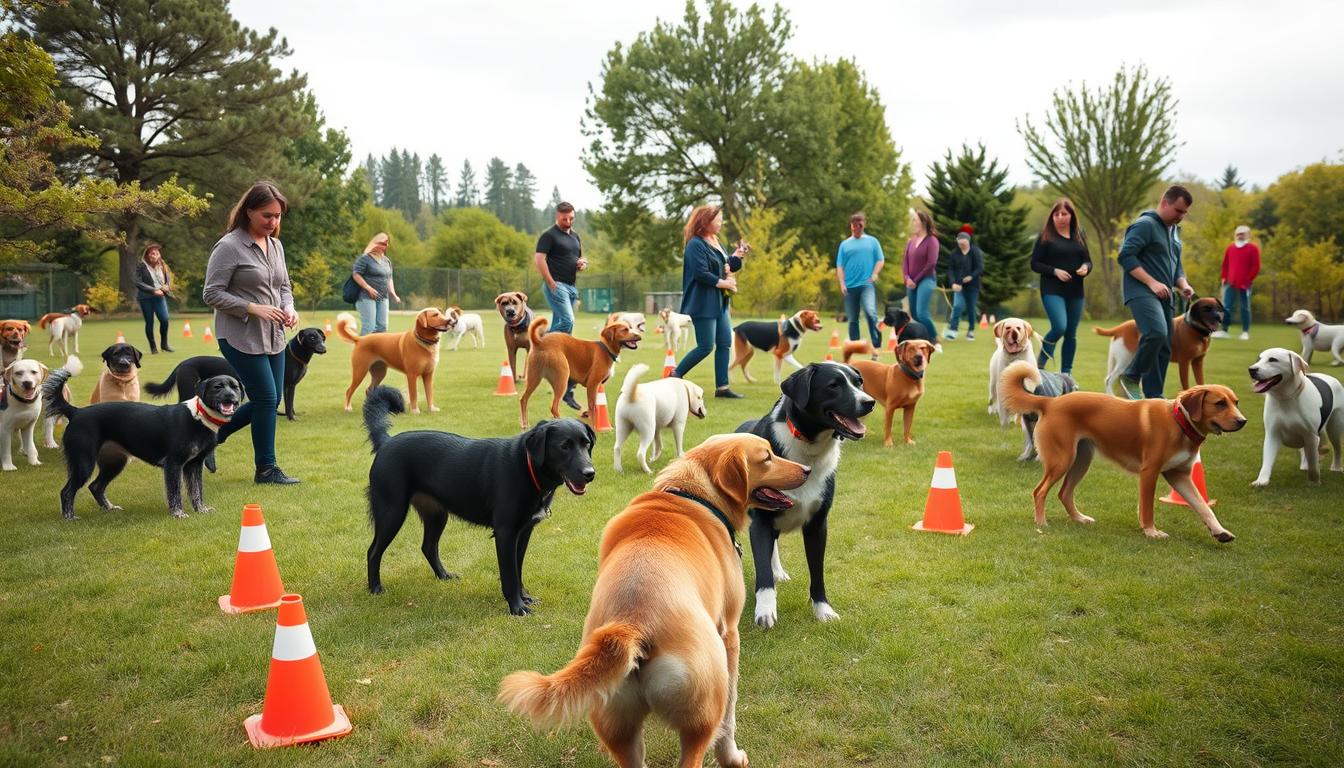 Dog behavioral training classes