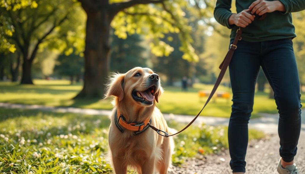 Dog leash training