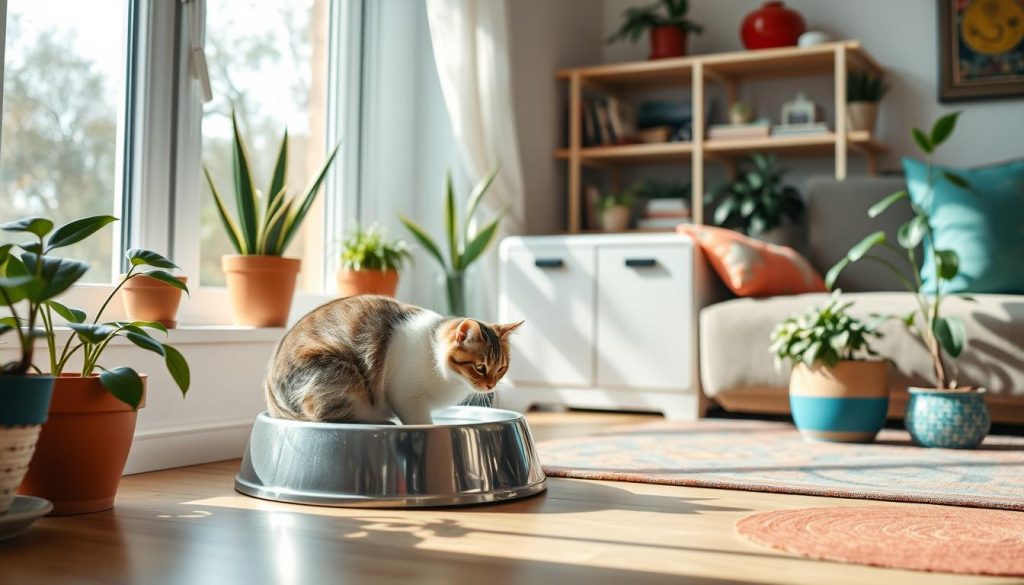 cat water bowl placement