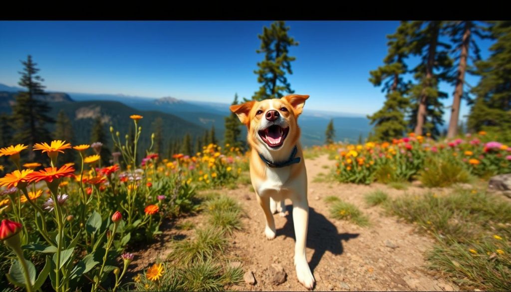 dog hiking