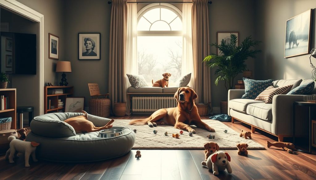large breed dog home setup
