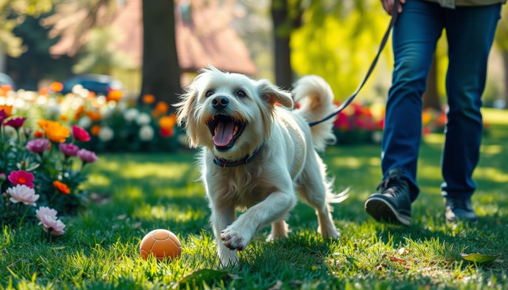 senior dog exercise