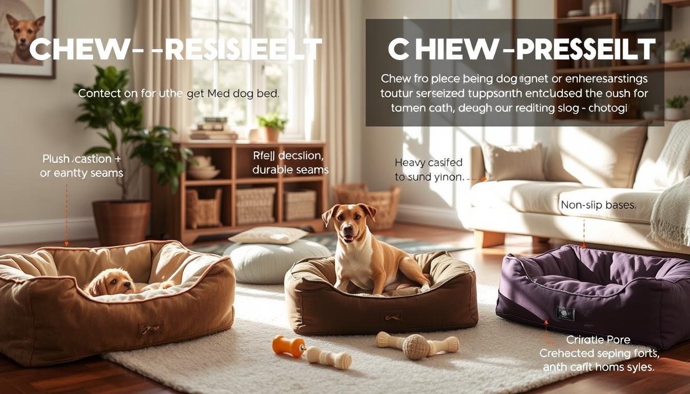 Chew-resistant beds for medium dogs