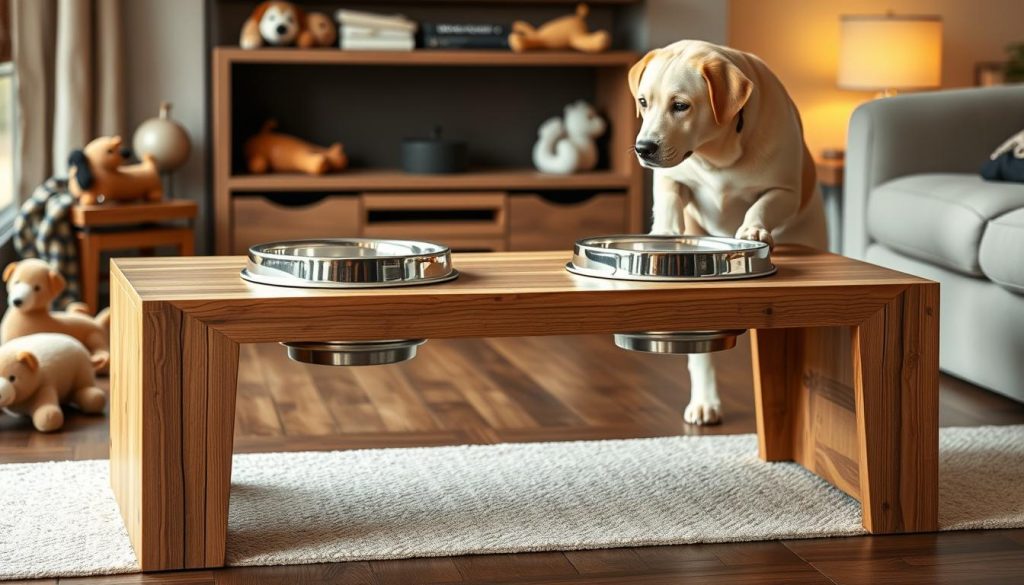 Elevated feeding stand for giant dogs