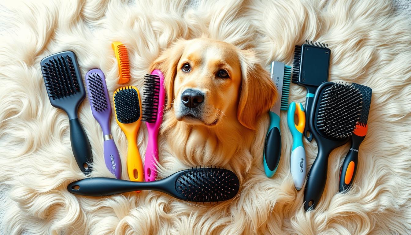 Golden Retriever grooming brushes