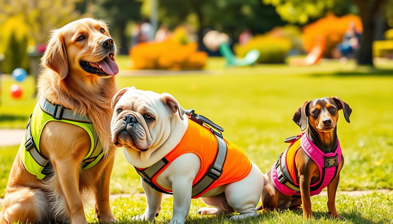 High-visibility vests for dogs