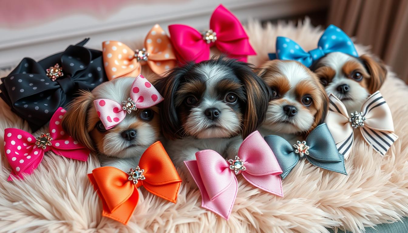 Shih Tzu bows and accessories