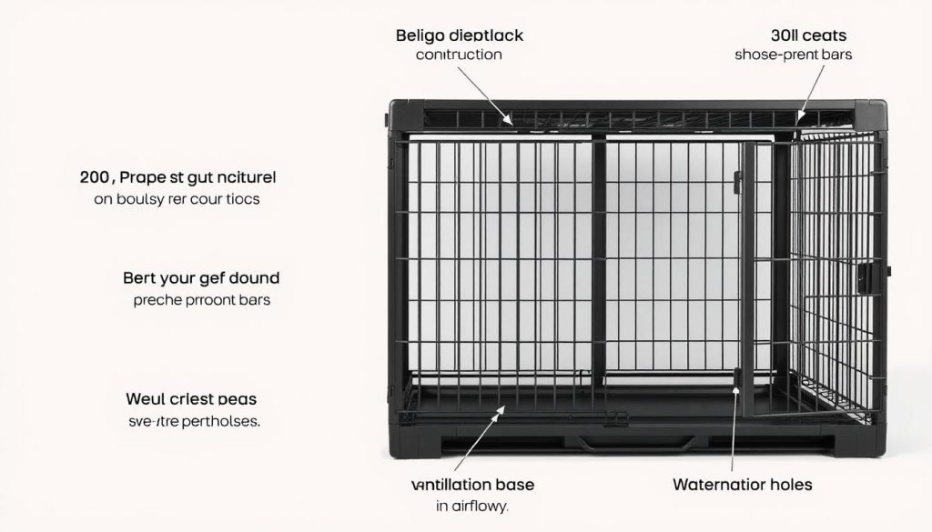 tough dog cage features
