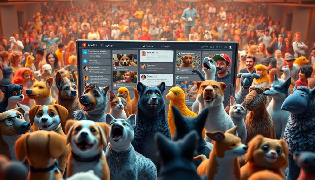 online animal communities